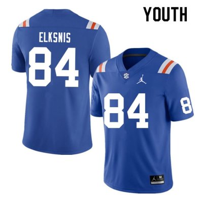 Youth Florida Gators #84 Nick Elksnis NCAA Nike Blue Throwback Authentic Stitched College Football Jersey KRI3462FL